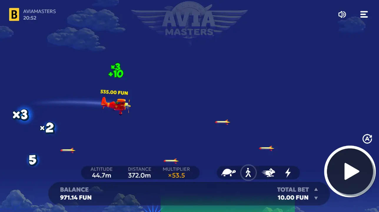 Avia Masters gra crash